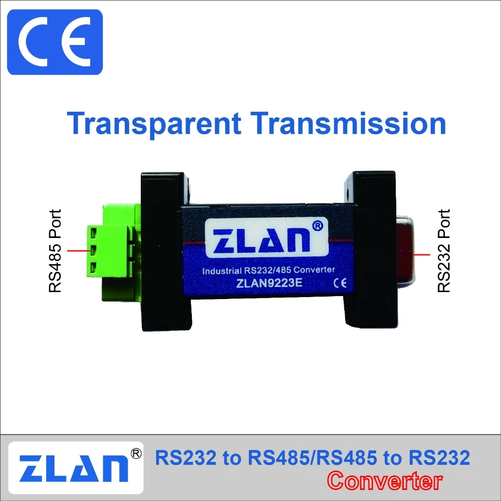 Convertisseur de gel à transmission mutuelle, convertisseur RS232 en RS485, ZLAN9223E