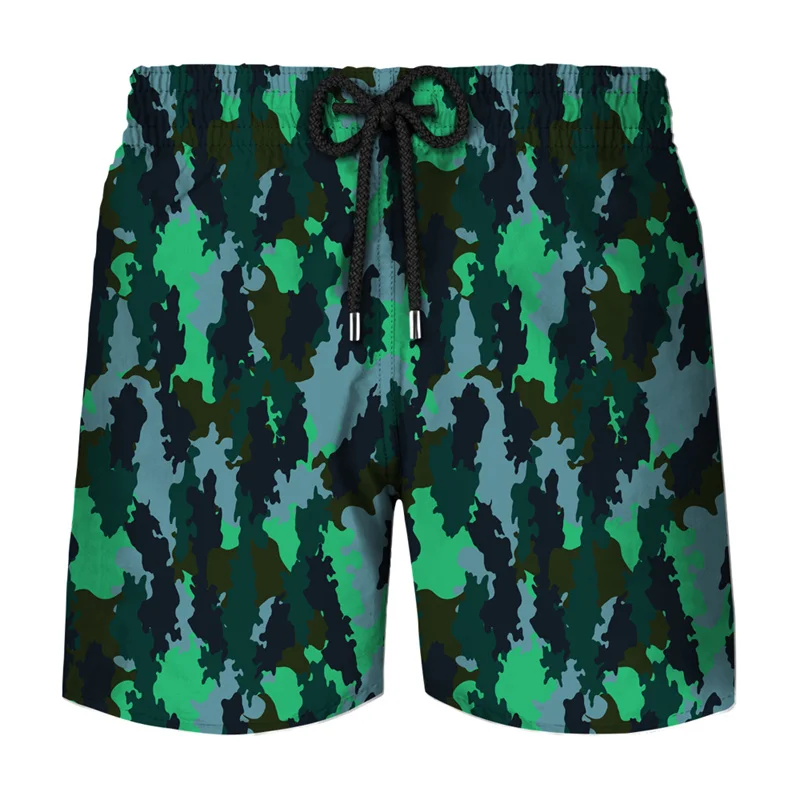 

Military Camouflage Beach Shorts 3D Print Camo Plants Hawaii Vacation Swimsuit Ice Shorts Swim Trunks Bermuda Surf Board Shorts