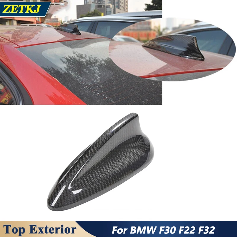 

Real Carbon Fiber Car Shark Fin Antenna Top Exterior Decoration Styling For BMW F30 F22 F32 2 3 4 Series M2 M3 M4 3 Series GT