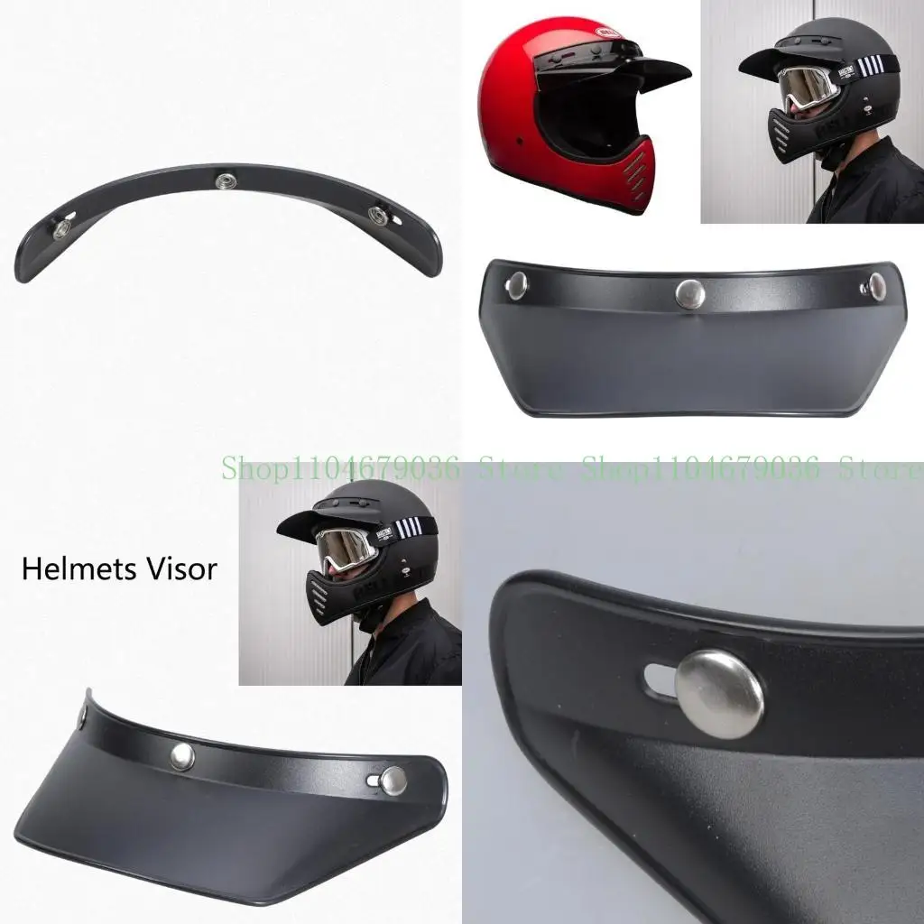 

652F 3 Pin Buckle Open Face HelmetVisor 3 Clip Helmet Visor for All Kinds of Helmets Universal Visor