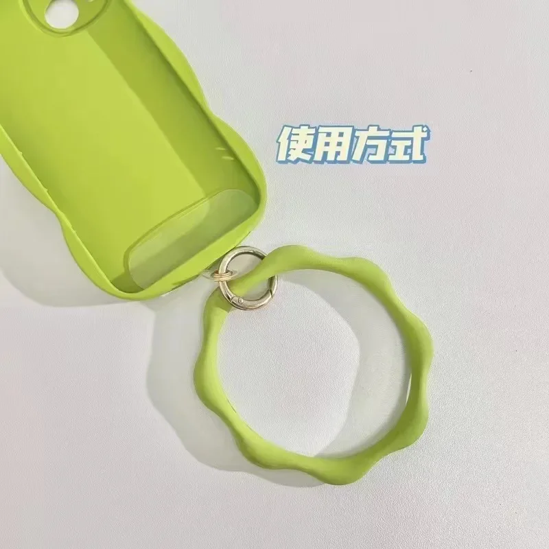 حزام الهاتف المحمول الحب القلب قلادة معلقة حلقة الهاتف معصمه لينة سيليكون الحبل مكافحة خسر سوار آيفون سامسونج