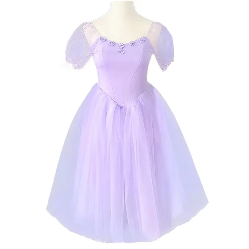 Long Dress Ballet Tutu Dress Skirt Swan Lake Sling Girls Professional Performance Costume Vestidos Chica Bailarina