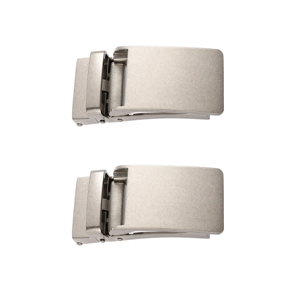 2 pezzi in lega per fibbie per cinture da uomo argento cricchetto cricchetto fibbia per cintura fibbia adatta cinture abbigliamento casual da lavoro