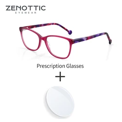 ZENOTTIC  Acetate Prescription Eyeglasses Women Retro Progressive Optical Glasses Blue Light Protection Full Rim Eyeglasses