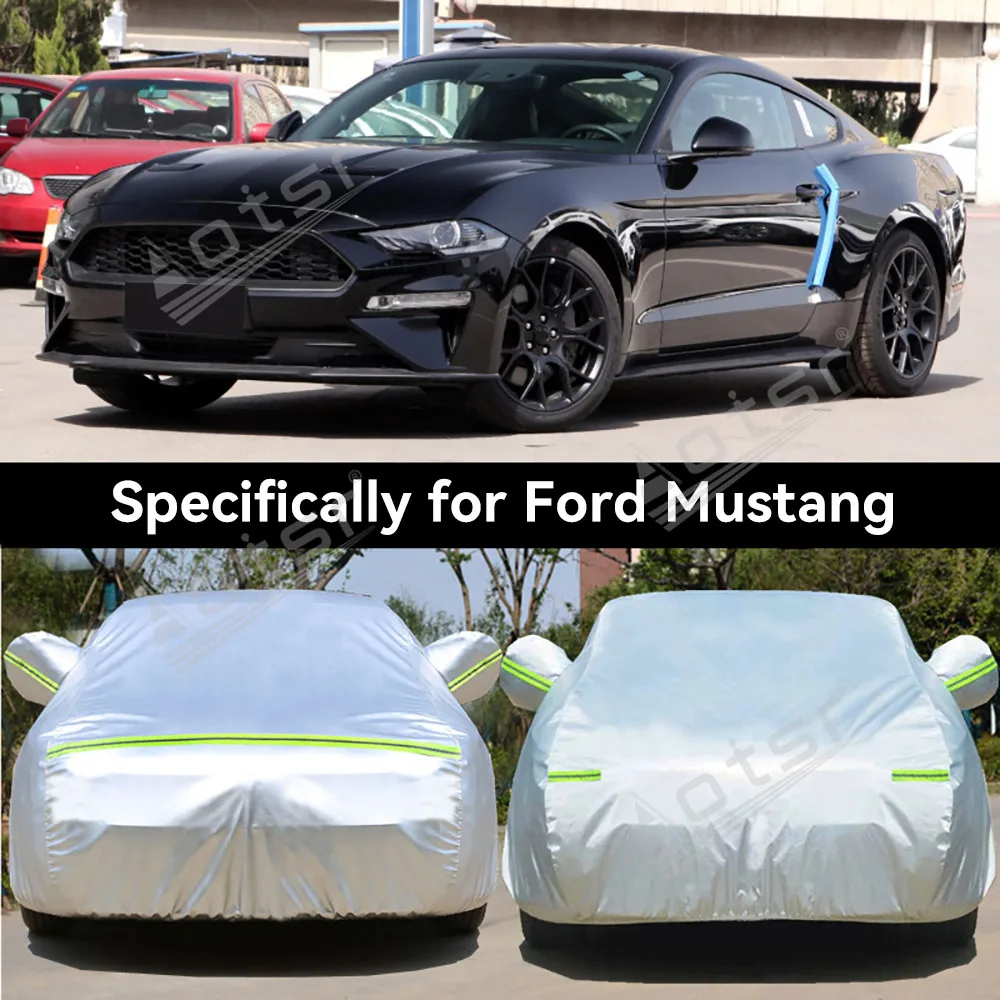 

For Ford Mustang Car Cover, All-Weather Oxford - Sun/Rain/Snow Prot, Heat Insul, Dustproof, Thick Wear-Resist
