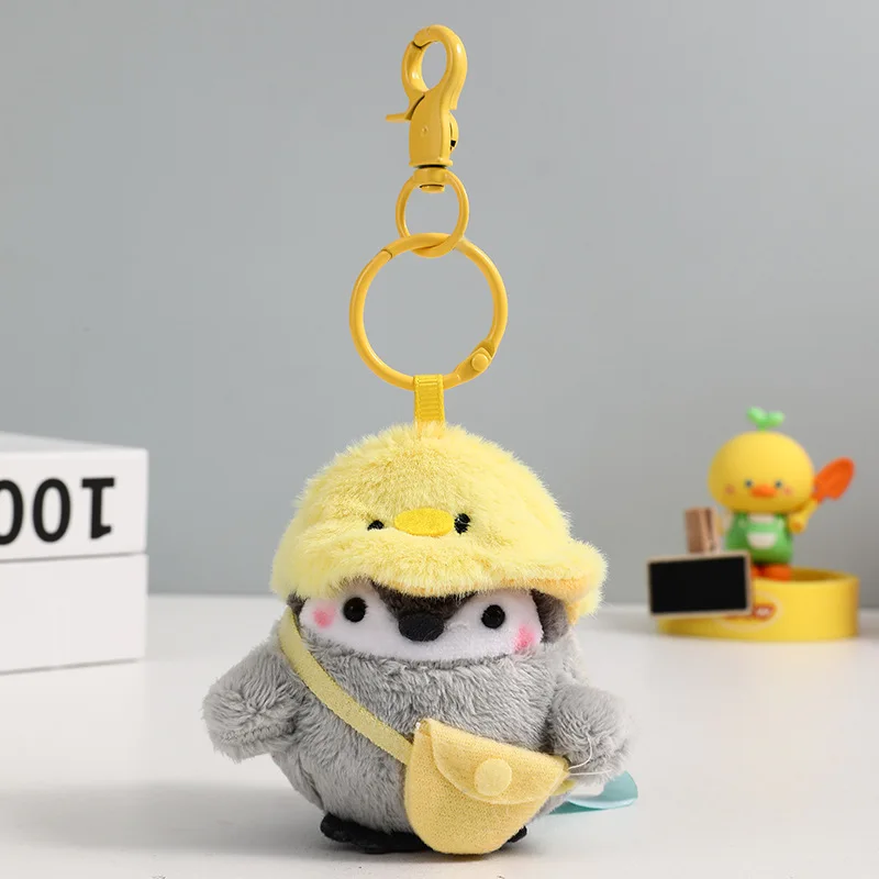 new lucky doll Top student penguin must pass every exam keychain  cute plush doll backpack pendant  small accessory doll hanging