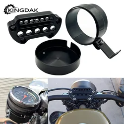 Motorcycle Speedometer Bracket Relocation Cover Side Mount Handlebar Clamp Fit For Harley Sportster XL 883 1200 Iron Roadster