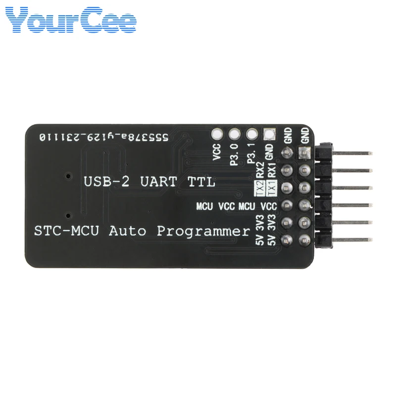 2szt/1szt Typ-C USB do Dual CDC UART Serial Drive Free STC ISP Microcontroller Program Cold Start Download Burner 5V/3.3V TTL