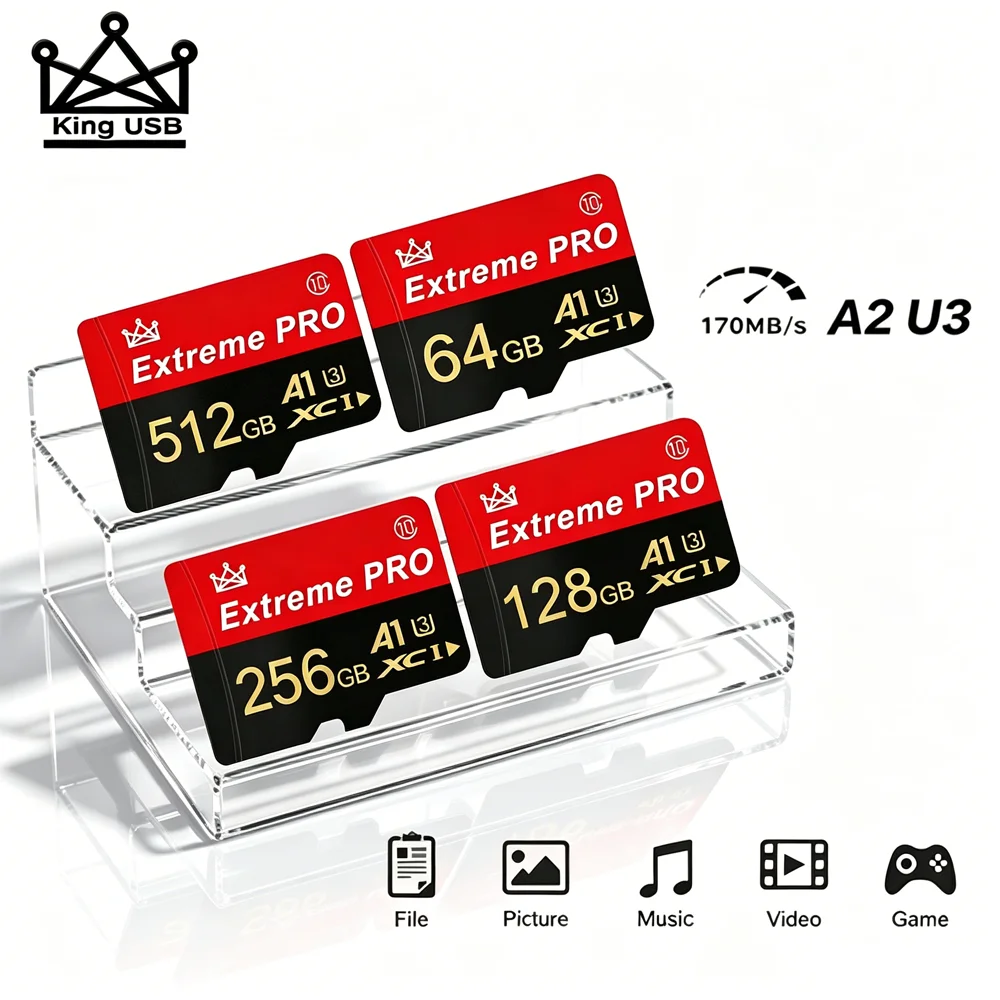 Memory Card 64GB 256GB 512GB SD Card Micro TF SD U3 V30 A2 High Speed Best Seller For DJI Air Action Camera 4K Video Slow Motion