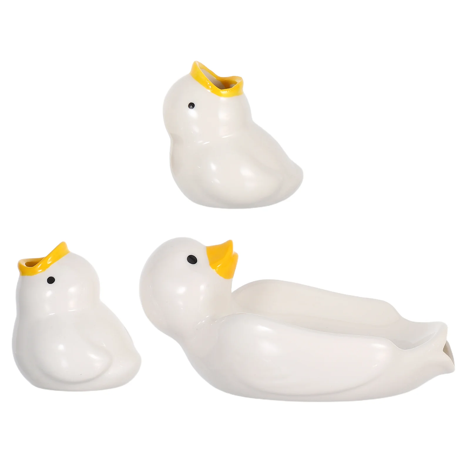 

1Set Cute Ceramic Duck Toothbrush Holder Bathroom Organizer Stand Soap Storage Cartoon Animal Toothbrush Rack Desktop Organizer