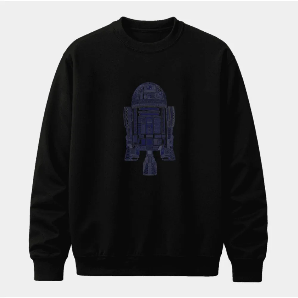 

Мужская и женская толстовка с круглым вырезом American Star Wars с периферийным принтом, осенняя спортивная свободная и удобная толстовка