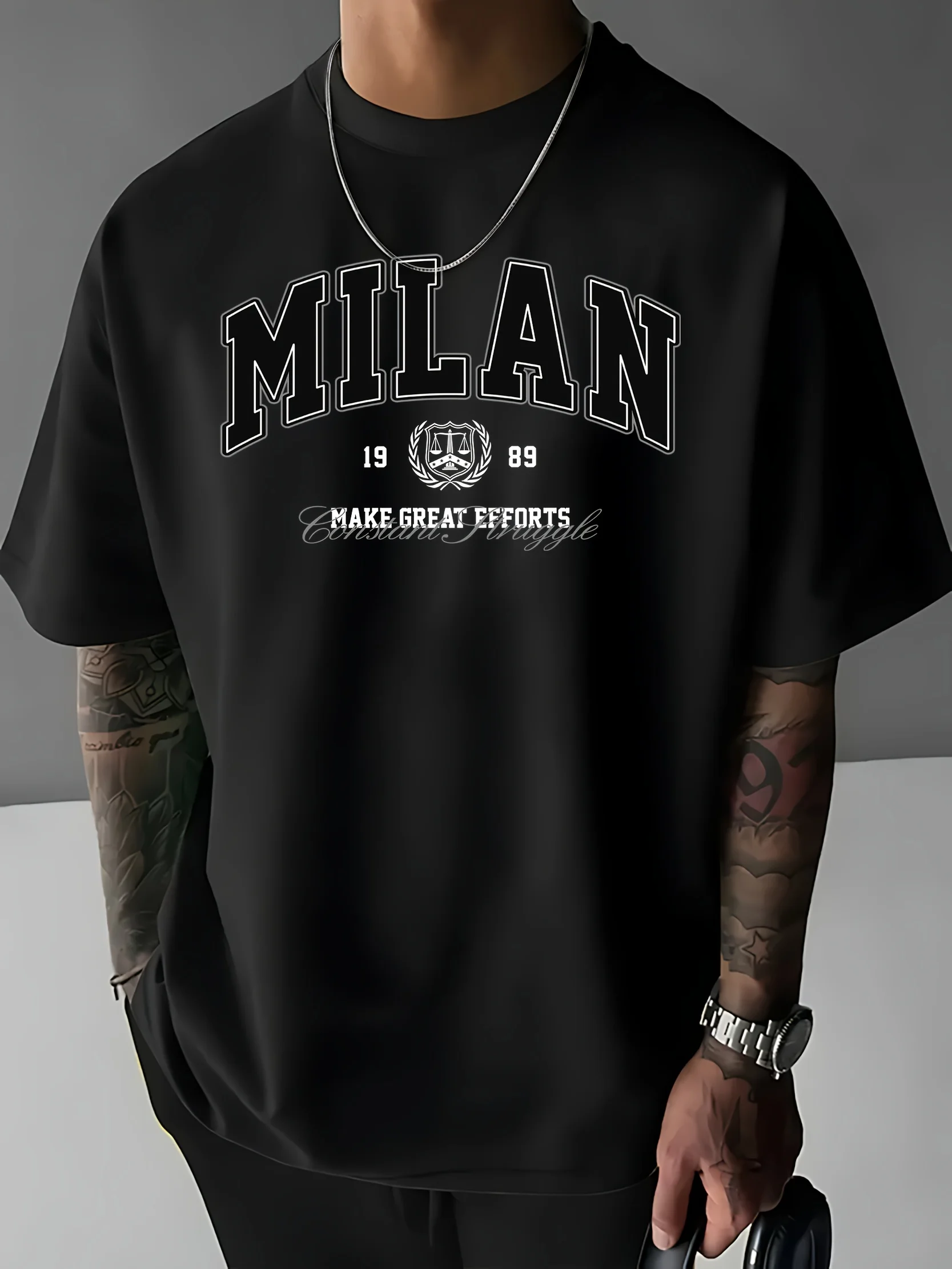 Stylish College Style Tee Featuring Bold 