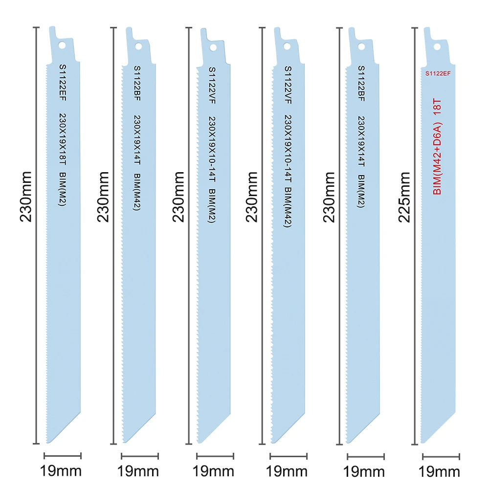 Jig Saw Blade 1PC 230mm Reciprocating Saw Blade For Wood Metal Cutting Tool BIM Saber Saw S1122BF S1122EF S1122VF