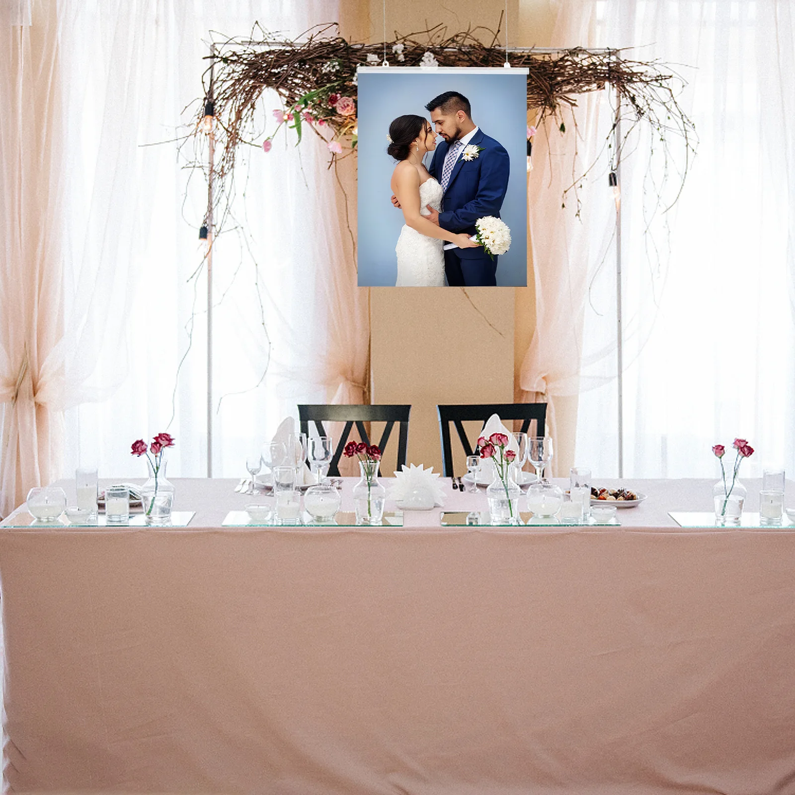 

4 set Advertising Dowel Hanger For Posters Banner Display Scroll Frame Mount Rail Indoor Outdoor Promotion Wall Decor Dowel