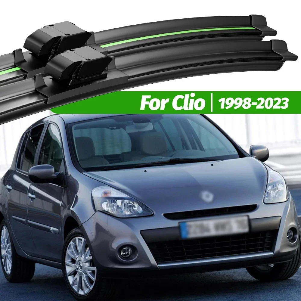 

For Renault Clio 2 3 4 5 1998-2023 2pcs Front Windshield Wiper Blades 2000 2005 2012 2018 2019 Windscreen Window Accessories