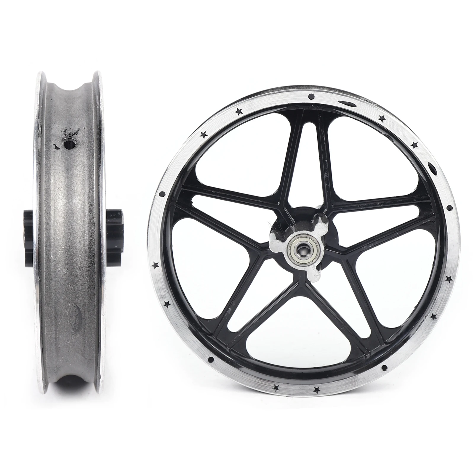 Rear and Front Wheels Set 2.50-10 Tire Rim Hub for 49cc-50cc Mini Pit Dirt Bike