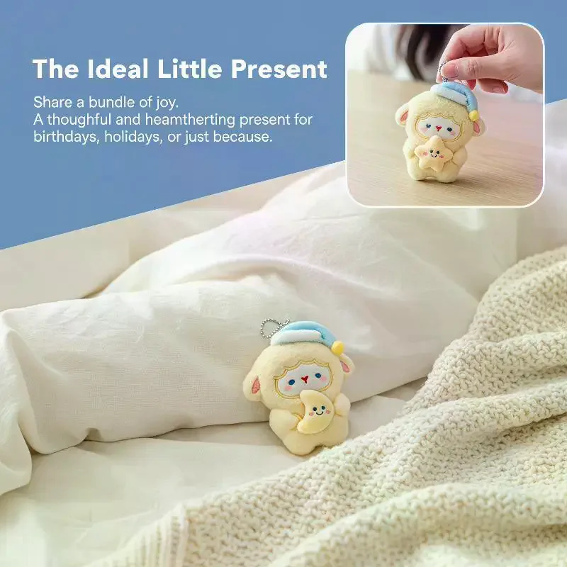 Plush Lamb Keychain Cute Soft Fluffy Bag Holiday Gift Kids Girls Teens Design Perfect Decoration For