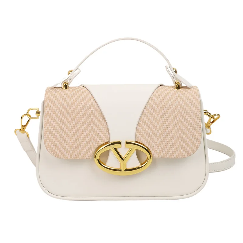 

2025 New Arrival Women's Fashion Boxy Bag Contrast Patchwork Sleek Texture Multi-way Carry