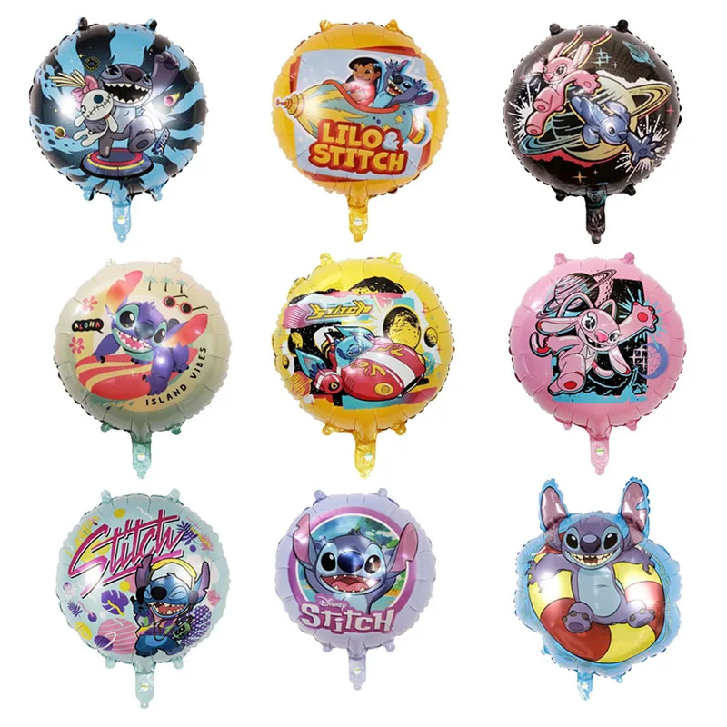 10Pcs 18inch Lilo & Stitch Cute Cartoon Foil Helium Balloon Air Globos Birthday Party Decoration Baby Shower Supplies Toys Gift