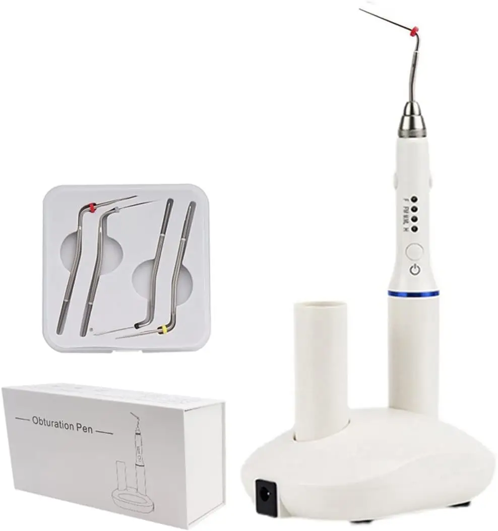 

Стоматологическая обтурационная ручка Теплое вертикальное компенсационное устройство Gutta Percha Новая обтурационная ручка с 4 наконечниками и двойной зарядкой