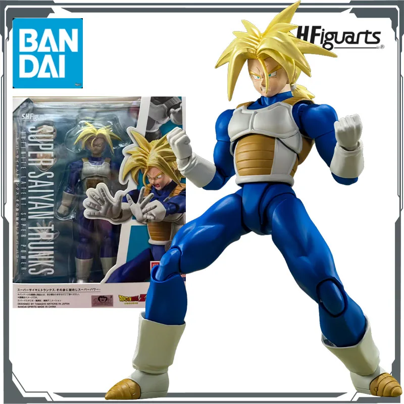 

Bandai Original S.H.Figuarts Trunks — скрывающая необыкновенная мощность — 140 мм аниме-фигурки, игрушки для мальчиков, рождественский подарок
