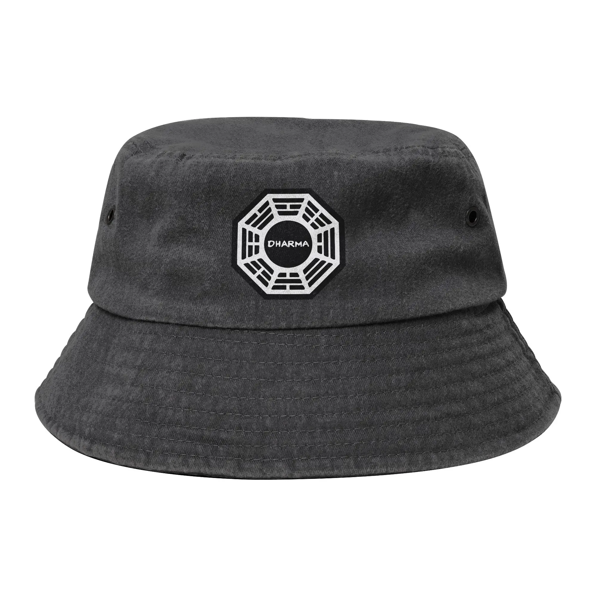 Dharma Initiative 1977 TV-Show Lost Bucket Hat für Damen, Strand- und Feldhut, trendiger Hut für Outdoor-Sport, Angelkappen, Boonie-Hut