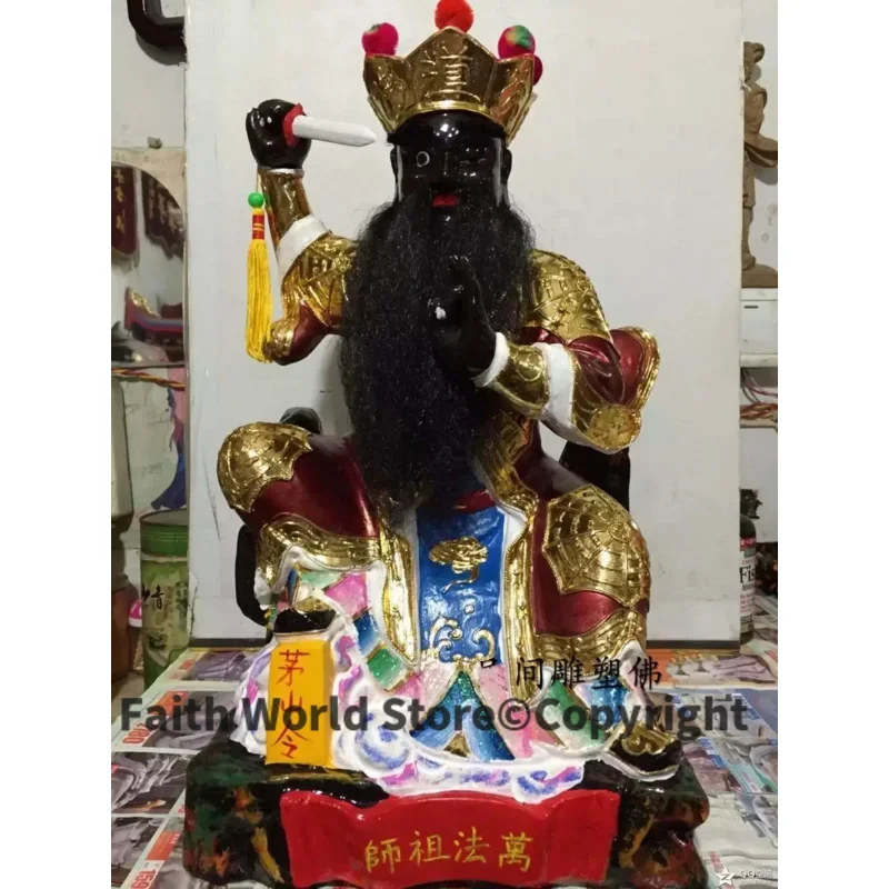 30CM TALL Custom made Taoism ZU SHI GOD statue Handmade Wood Carving 1 month Customized construction period of one month