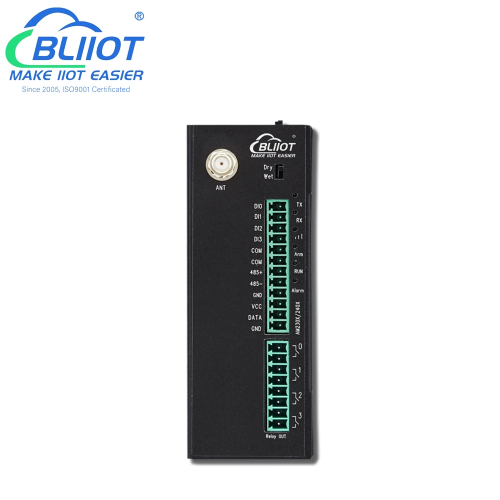 4DIN+4DO Remote Digital Input and Output Alarm Controller support Modbus to SCADA for Remote Monitoring and Control