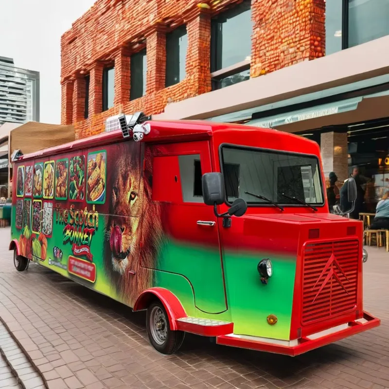 15ft هوت دوج شاحنة طعام الآيس كريم شاحنة مطعم متنقل للوجبات السريعة