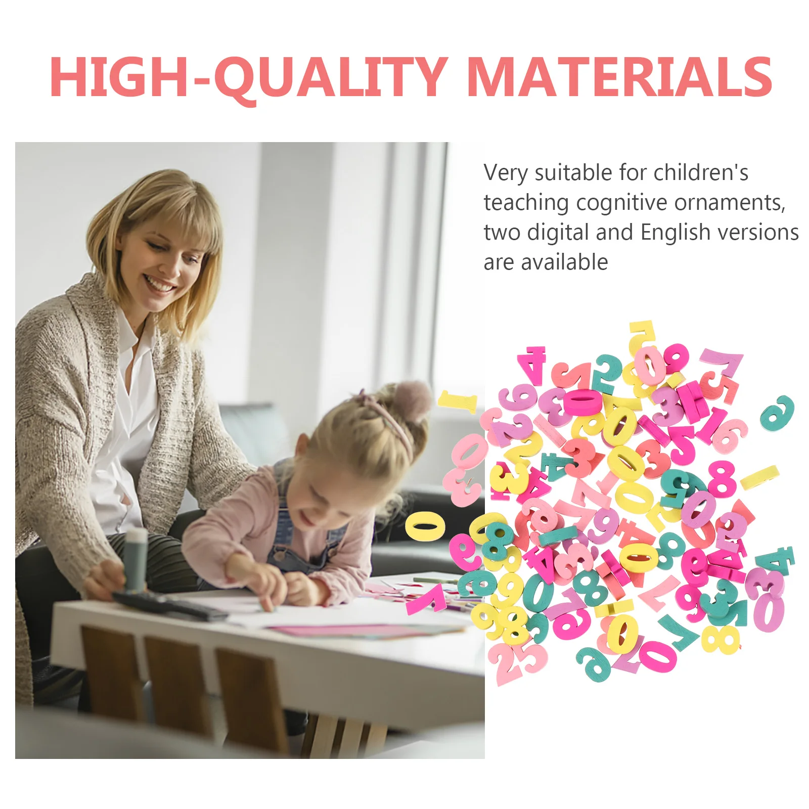 

100 Pcs Colored Wood Blocks DIY Crafts H made Accessories Jewelry Making Decorations Smooth Surface Material
