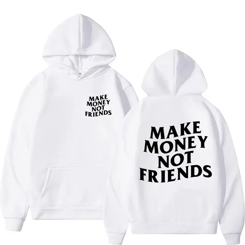 Homens e mulheres Oversized Fleece Hoodies, Casais moletom, Streetwear casual, Hoodies, Funny Need Money Letter Print, Design de moda