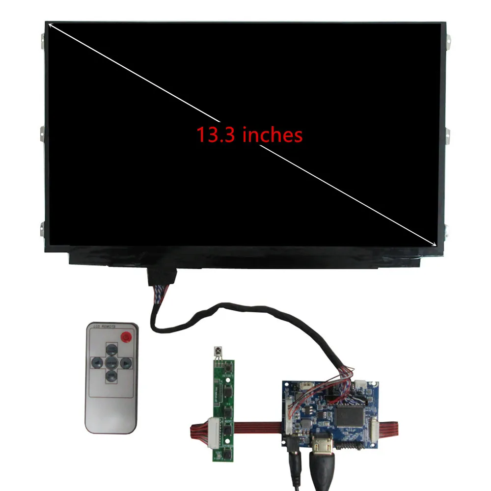 Imagem -03 - Polegada 1600*900 Tela Lcd Monitor Placa de Driver de Controle Hdmi-compatível para Computador Tela Secundária Raspberry pi 13.3