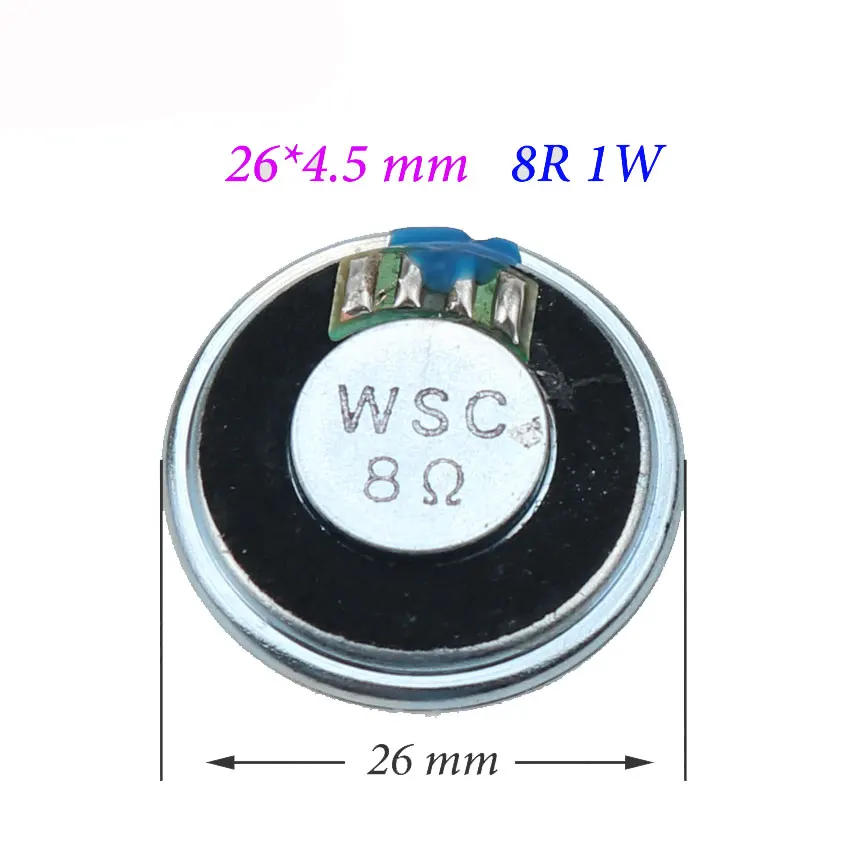 1 Pcs 8 Ohm / 8R Mini Speaker 1W 2W 20mm 23mm 26mm 28mm 30mm 36mm 40mm Diameter Speaker Loud