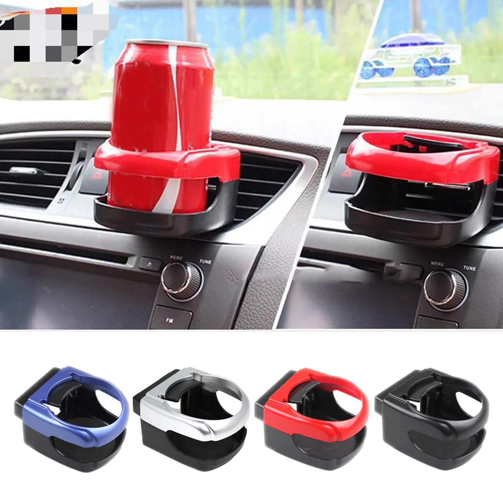 Universal Car Cup Holder Adjustable Auto Air Vent Drinking Bottle Storage Rack Stable Coffee Cup Juice Bottle Holder Stand