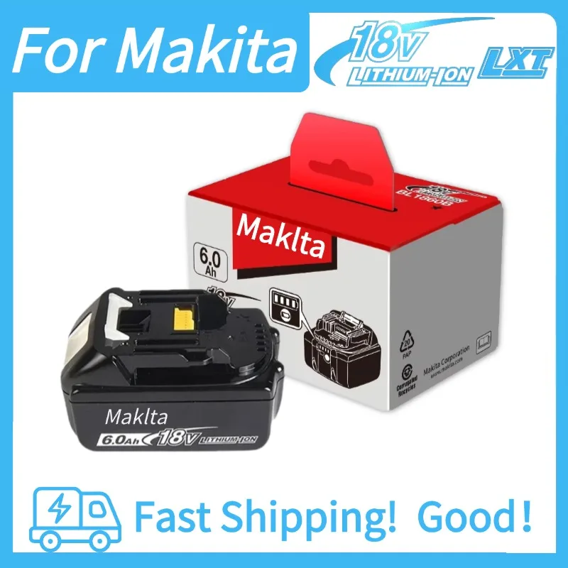 

Аккумулятор премиум-класса для Makita 18 В, для ударных шуруповертов и гвоздезабивателей, легкий дизайн, повышает производительность на месте.