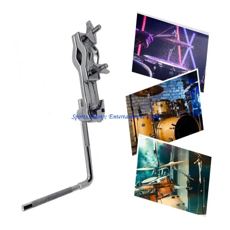 G7NF Adjustable Metal Cowbell Clamp L-Rod Percussion Mounting Bracket for Drummer