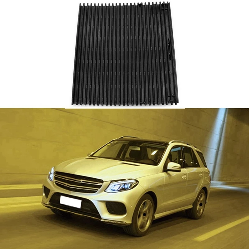 4X Center Console Shutters Cup Holder Slide Roller Blind Cover For Mercedes Benz Ml/Gl/Gle/Gls Class W166 W292 2012-2018