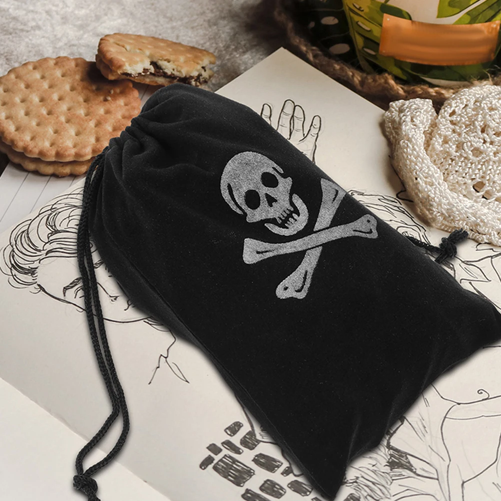 

12pcs Pirate Skull Coin Bags Halloween Decor Small Drawstring Bags Favor Party Supplies Birthday Goodie Storage Pouch Jewelry