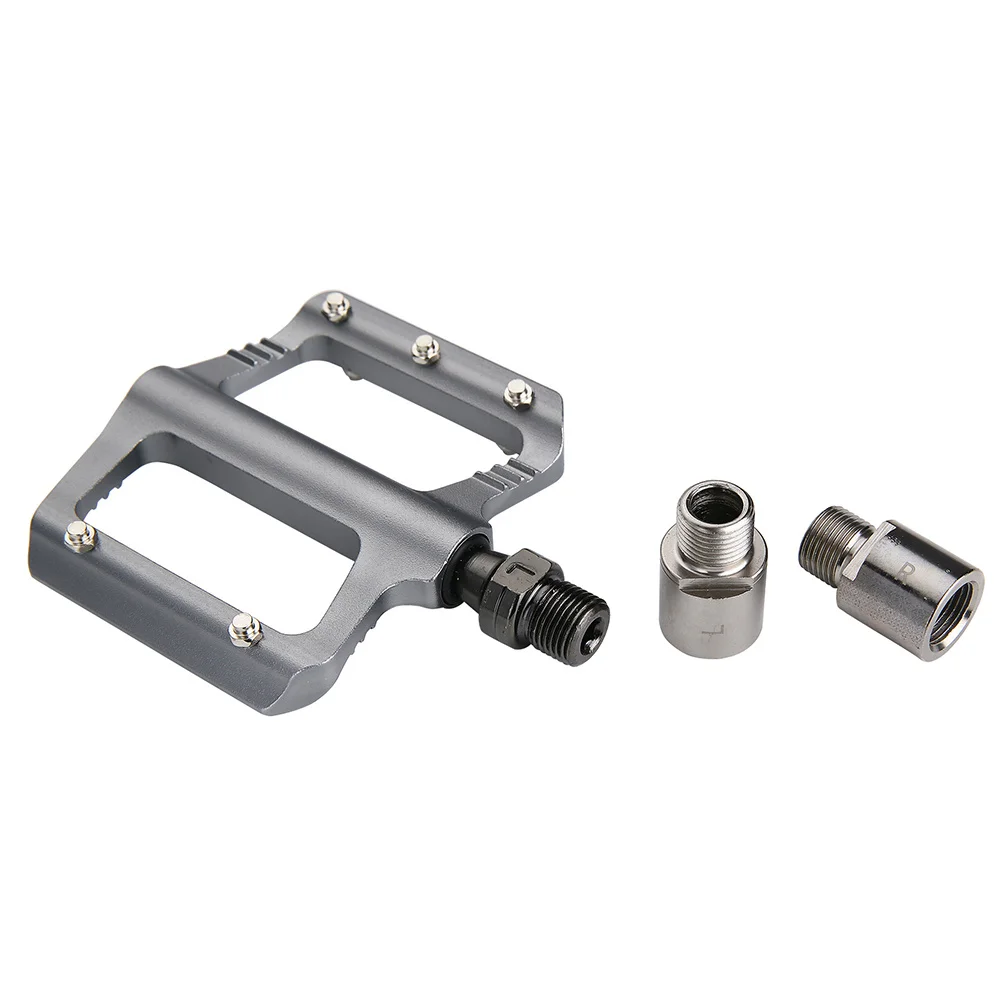 Bike Pedal Extender 9 16 Inch Spacer Adapter Lengthen Silver Steel 20mm Extension Prevents Knee Strain Rubbing Rear Tire Frame