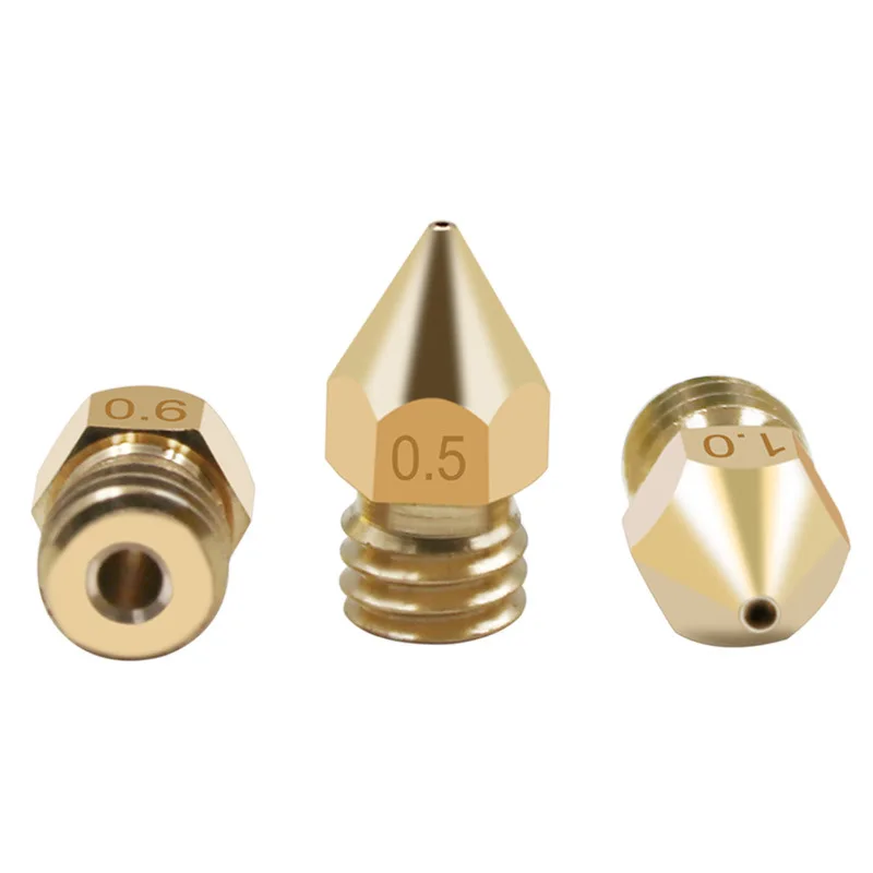 5PCS 1.75mm MK8 Brass Nozzle Extruder Printing Head For Anet A8 A8Plus CREALITY Ender 3 3S Pro V2 CR10 3D Printer 0.2-1.0mm