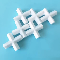 E9x25mm PTFE 마그네틱 교반기 믹서 교반 바, PTFE 십자형 교반 바, 흰색 스핀 바, 3 개