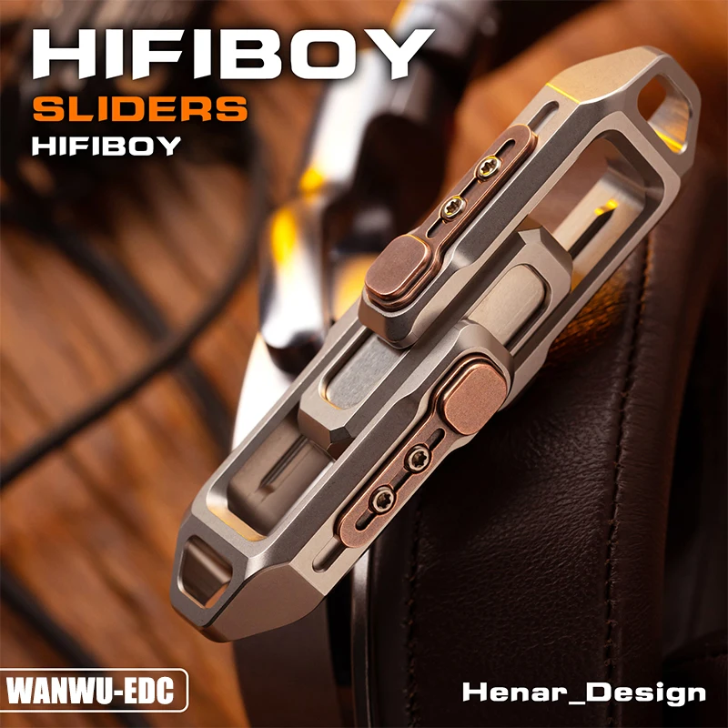 WANWU EDC HIFIBOY Push Slider Magnetic Double Push Egg Fidget Stress Relief Metal Toy Original