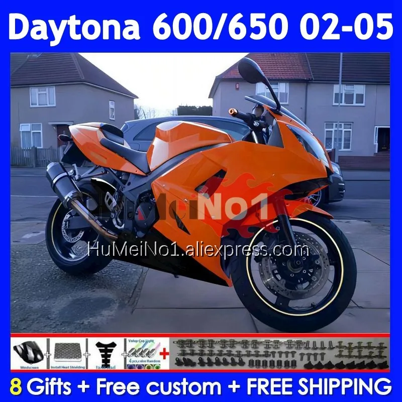 Body For Triumph Daytona650 Daytona600 Daytona 650 319No.205 Daytona 600 650 2002 2003 2004 2005 02 03 04 05 Fairing New Orange