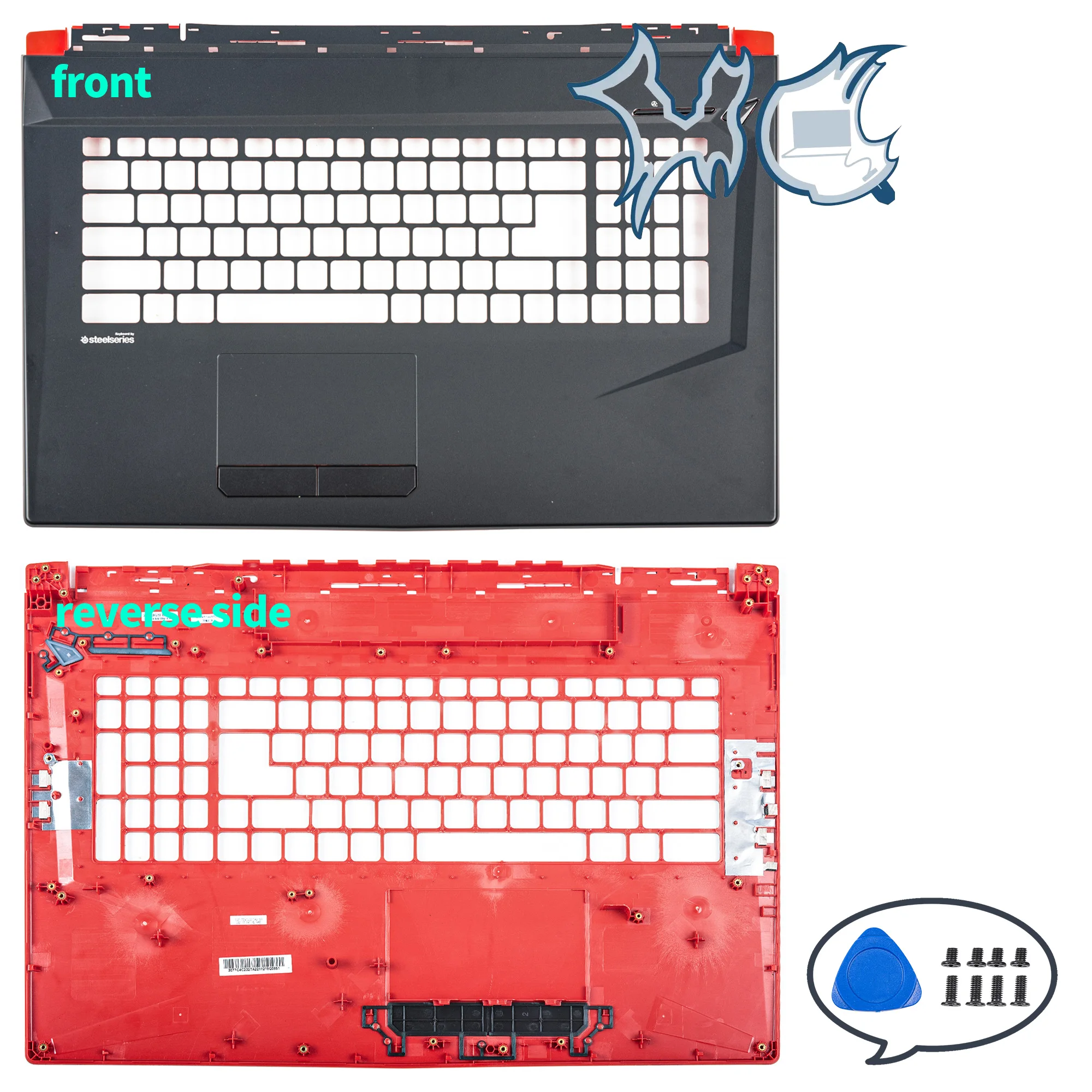 Laptop Screen Back Cover For GP73 GP73M MS-17C5 MS-17C6 Front Bezel Palmrest Bottom Hinges Hingcover Lid Replacement