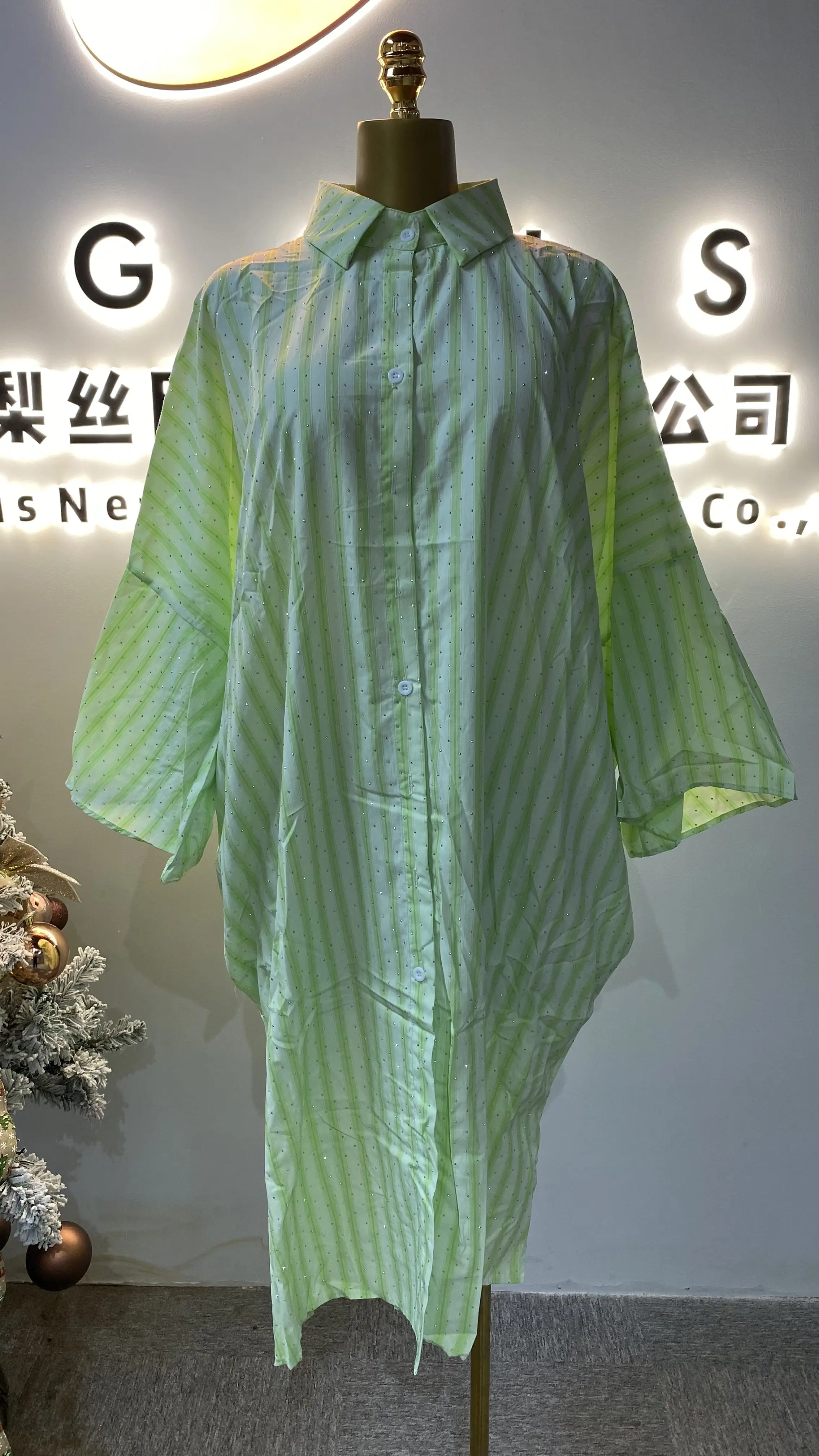 

Boutique fashion 2025 summer women's boutique street wear short sleeve stripped shirt-GZMM476