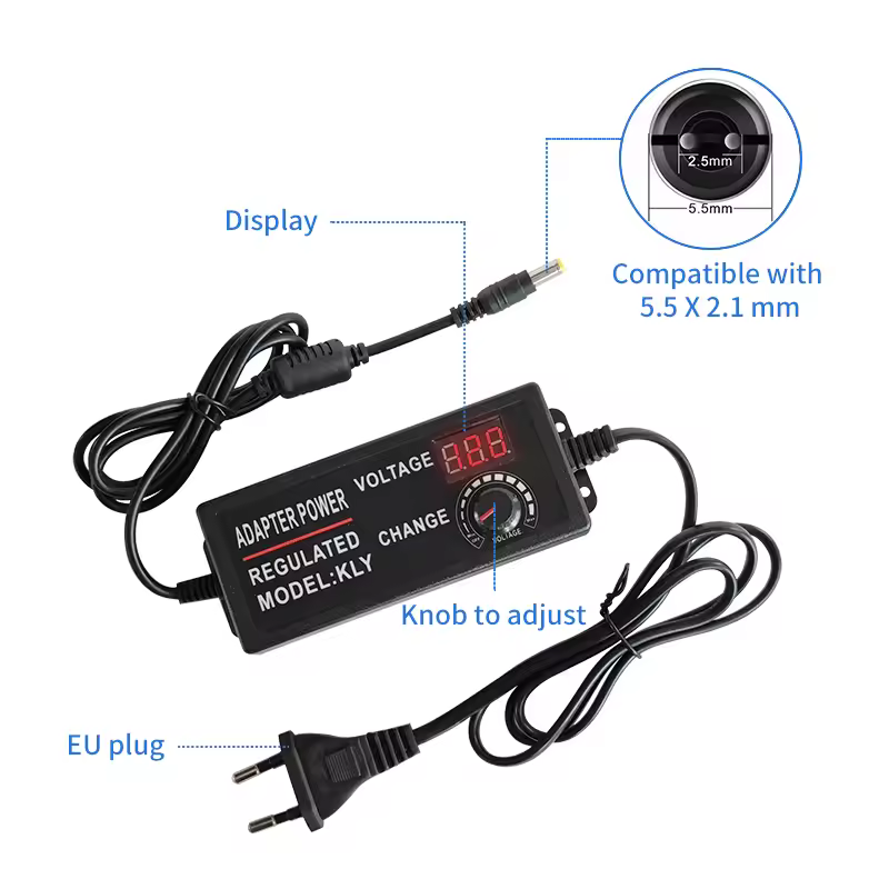 AC DC Adjustable Adapter 12V Volt LED Display Screen Power Supply 220V TO 3V 5V 9V 12V 24V 36V With DC Jack Connector Plug - Image 5