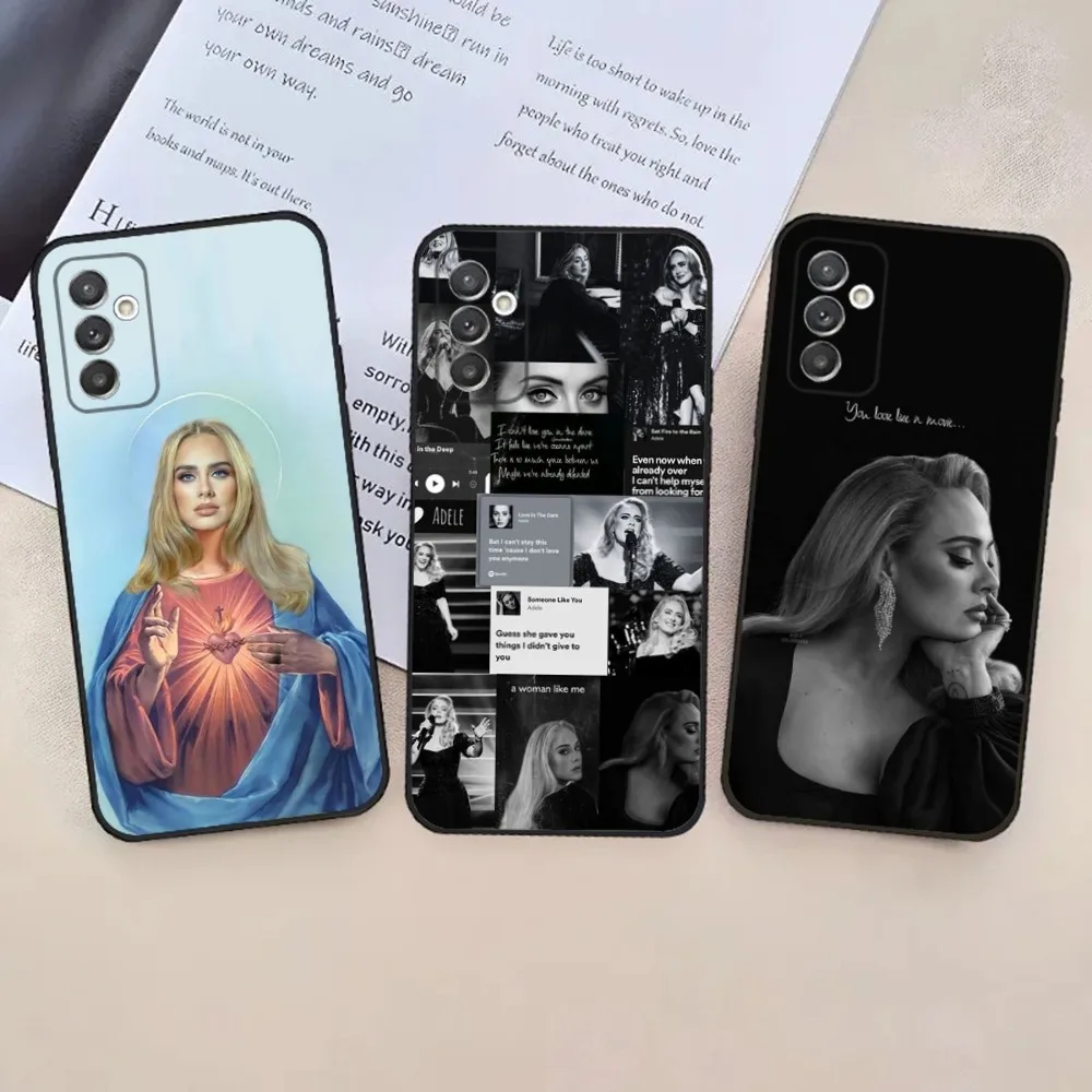 Singer A-Adele Adkins Phone Case For Samsung S24,23,22,30,21,10,9,Ultra,Plus,Lite,FE,5G Black Soft Case