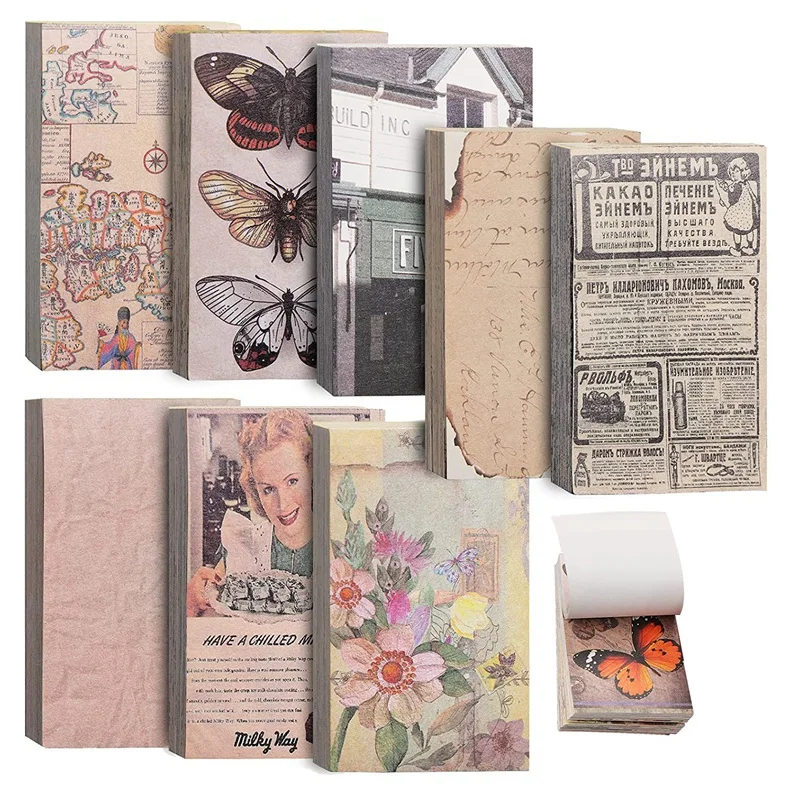 Suprimentos Scrapbooking Vintage, Scrapbook Paper para Junk Journal, suprimentos estéticos, 480pcs