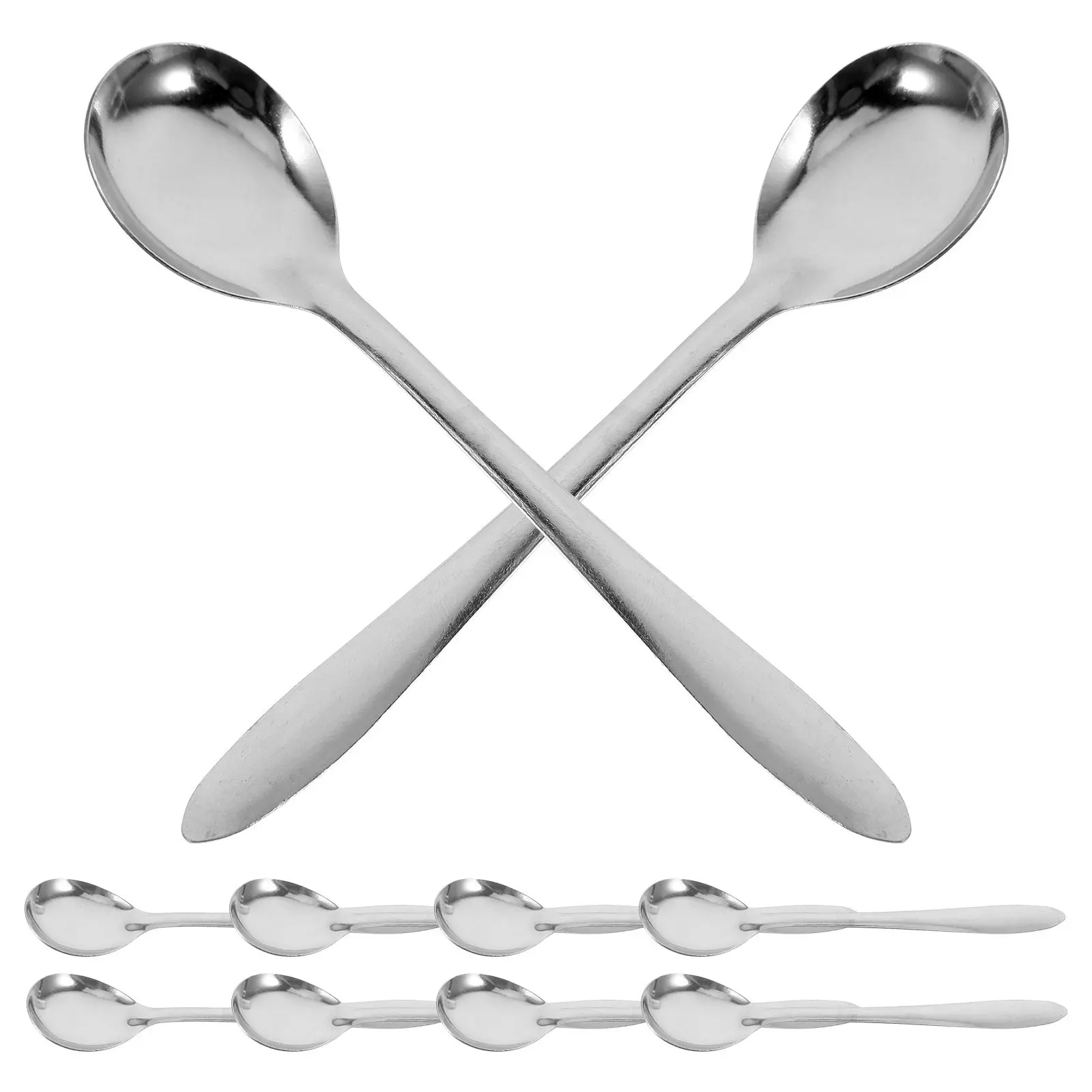 

100Pcs Stainless Steel Mini Coffee Spoon Dishwasher Safe Elegant Tasting Spoon for Tea Sugar Cream Dessert Serving Stirring