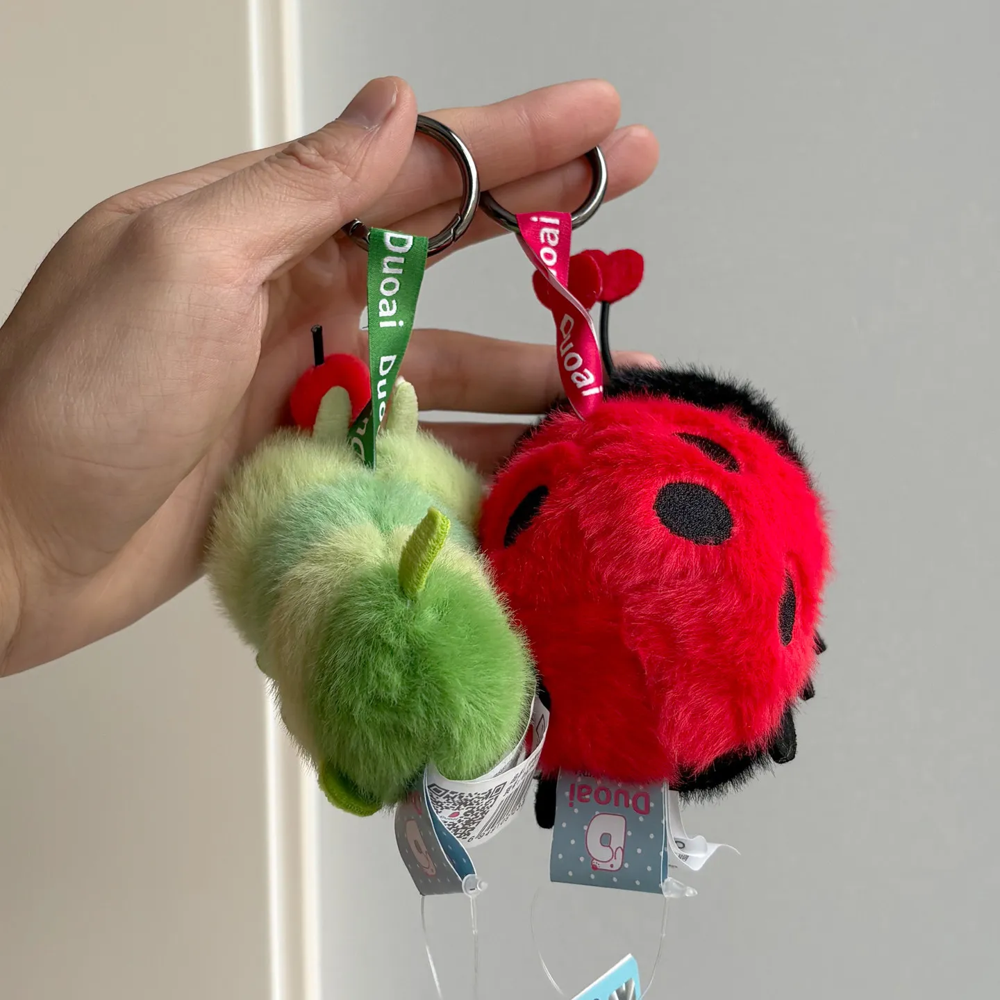 Adorably insect series Plush Toy Bee ladybug cockroaches spider Keychain For Accessories Bag Funny Pendant Keyring Fans Gifts